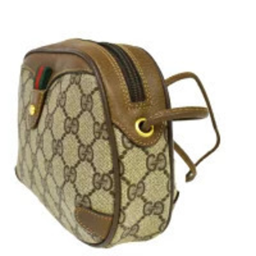 Gucci Green Shoulder Leather Sherry Brown Interlocking Red GG Bag Brown Red